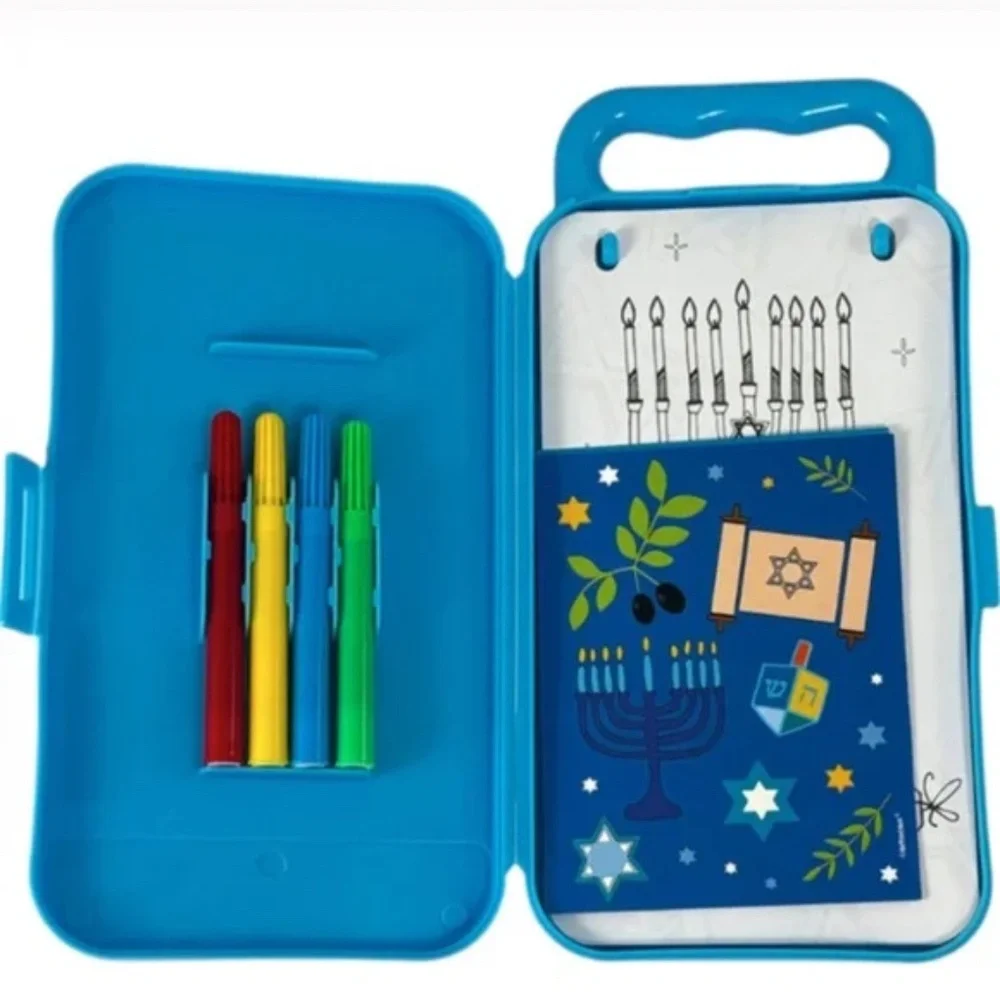 Hanukkah Assorted Gifts - Party Games One Minute, Sticker Activity Kit, Dreidels
